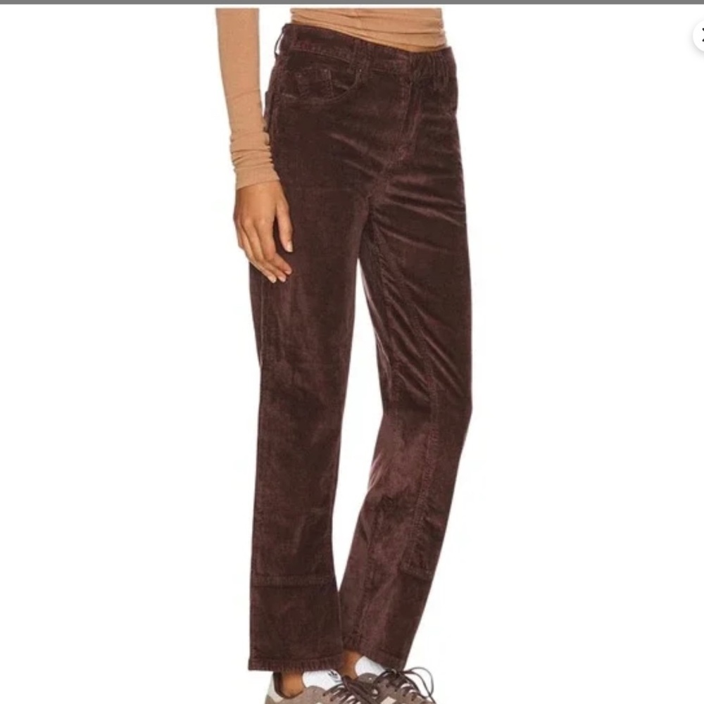 Free People Movement Womens Risk Taker High Rise Straight Corduroy